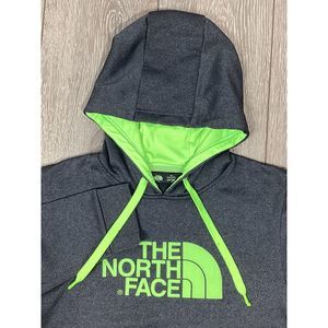 The North Face Gray And‎ Green Hooded Sweatshirt Hoodie Men's Small